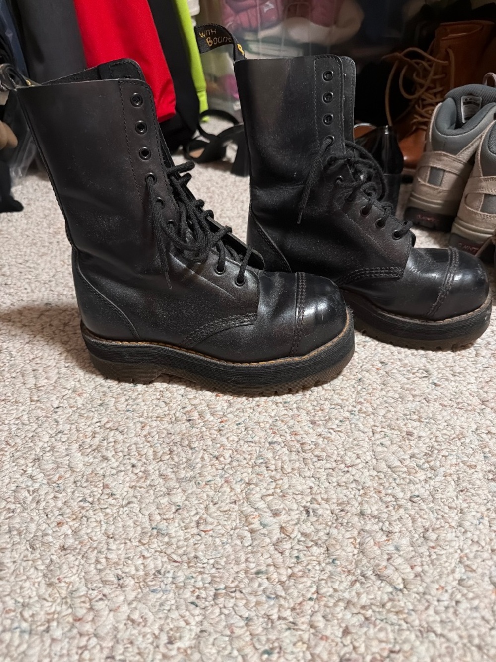 Dr Martens platform steel toe  boot